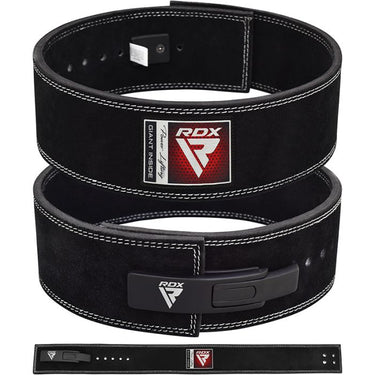 RDX 4 PULGADAS IPL/USPA & Cinturón de gimnasio de cuero para levantamiento de pesas